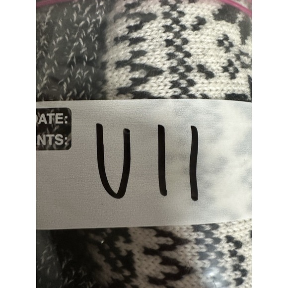 Lilysilk, Womens 100% Wool Open Front Cardigan, White‎ & Gray, Size Small - Picture 7 of 7